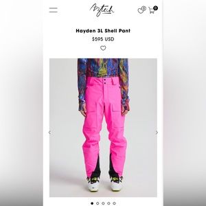 Aztech Mountain Men’s Hayden Ski Pants - size Medium Safety Pink